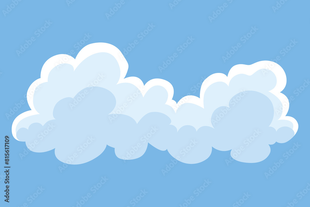 Cloud icon. Abstract white cloudscape icon symbol. Shapes in flat style. Vector cloudy design element Cloud icon. Abstract white cloudscape icon symbol. Shapes in flat style. Vector cloudy design element