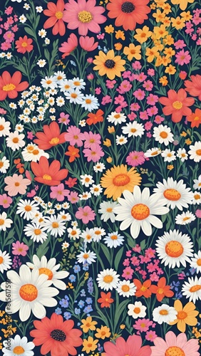 background with flowers, pattern with flowers, abstract floral background