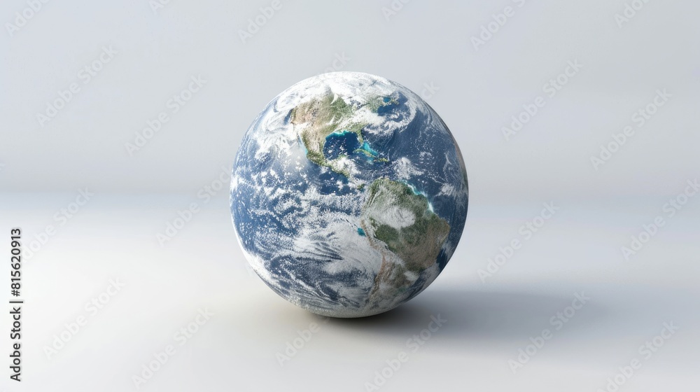 White World. 3D Illustration of Earth like Globe on White Background White World. 3D Illustration of Earth like Globe on White Background