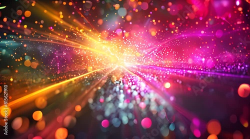 Shiny and lightning colors and shades as sparkling in a colorful mockup