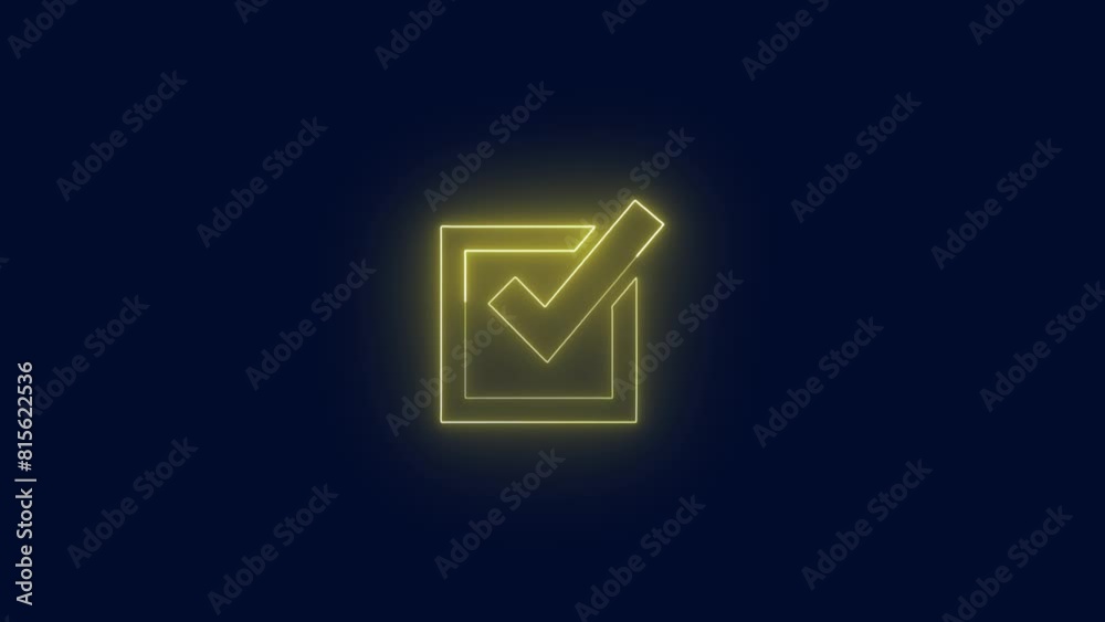 Shield with check mark icon isolated. glowing neon Security check Icon. Tick mark approved icon.