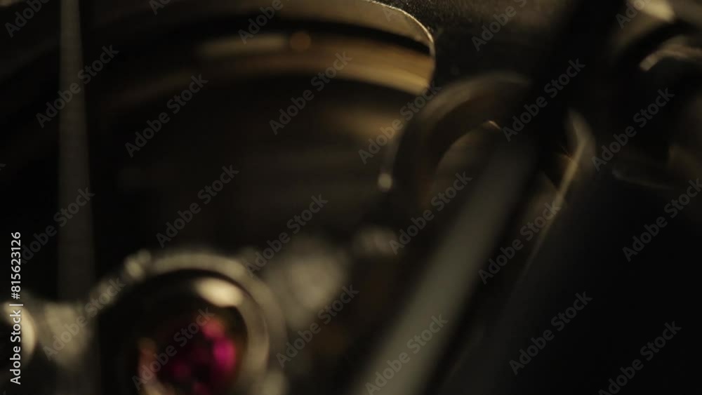 Second hand ticking on a macro shot of the wrist watch moving on a clockwise motion Second hand ticking on a macro shot of the wrist watch moving on a clockwise motion