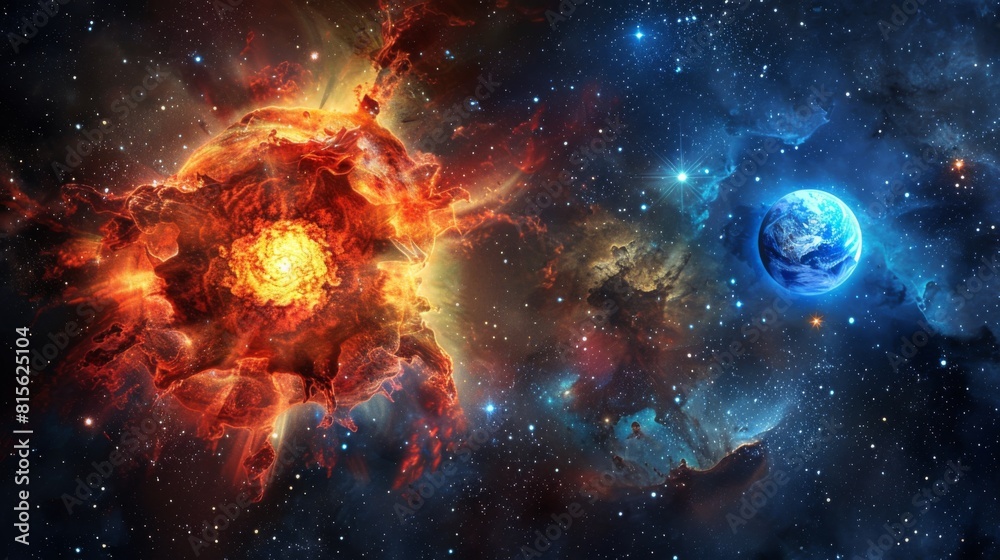 Witness the explosive birth of stars in massive clouds of