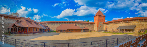 Torist Destinations. Picture of Renowned Lida Castle as Former Bastion and Fortress of The Great Lithuanian Kingdom photo