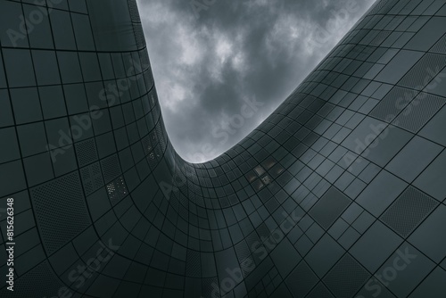 Photography View of the Seoul Design Plaza on a cloudy day.