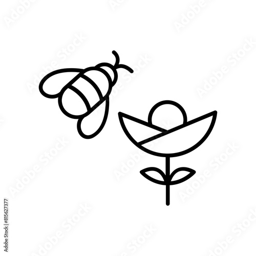 bee icon. outline icon