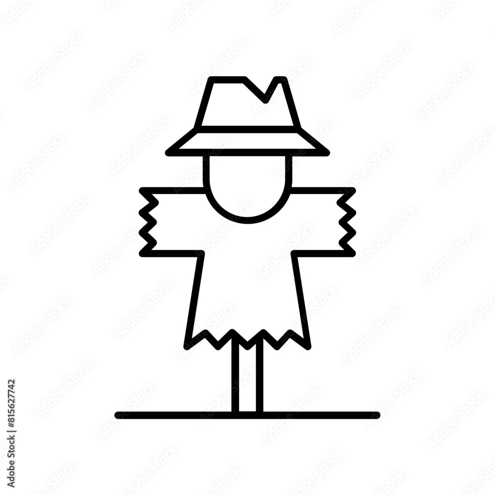 scarecrow icon. outline icon