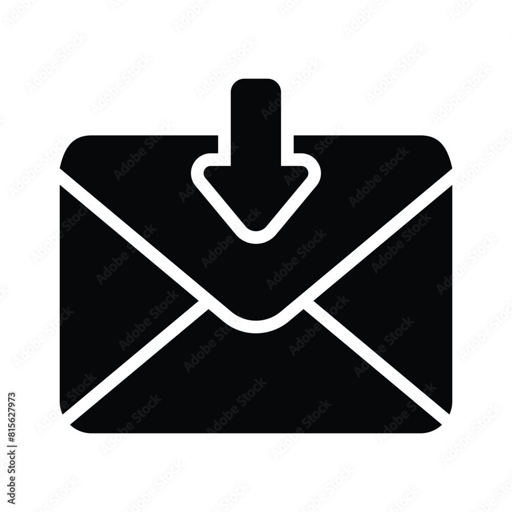 Incoming message, inbox icon vector design in modern style Incoming message, inbox icon vector design in modern style