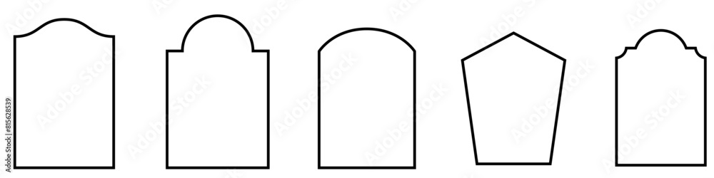 Gravestone icon vector set. Grave illustration sign collection. Tombstone symbol. Rip logo. Gravestone icon vector set. Grave illustration sign collection. Tombstone symbol. Rip logo.