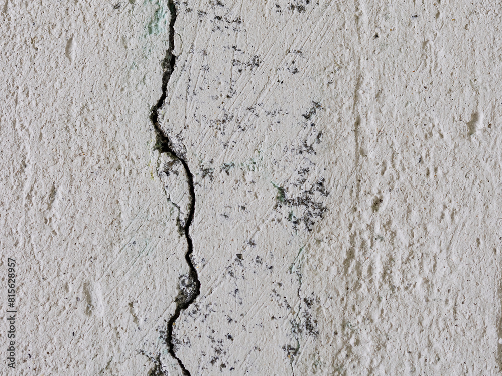 Obraz premium Texture of old cracked concrete wall. Rough gray concrete surface. Great for background and design. Close-up.