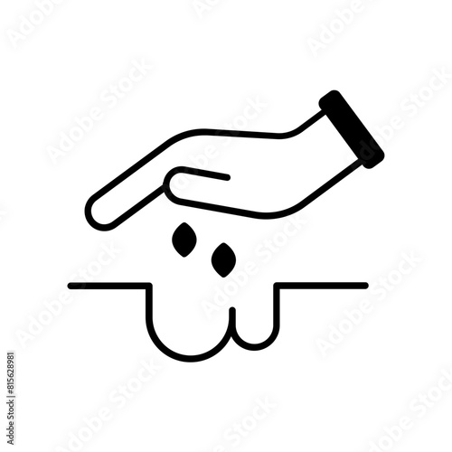 seeding icon. black fill icon