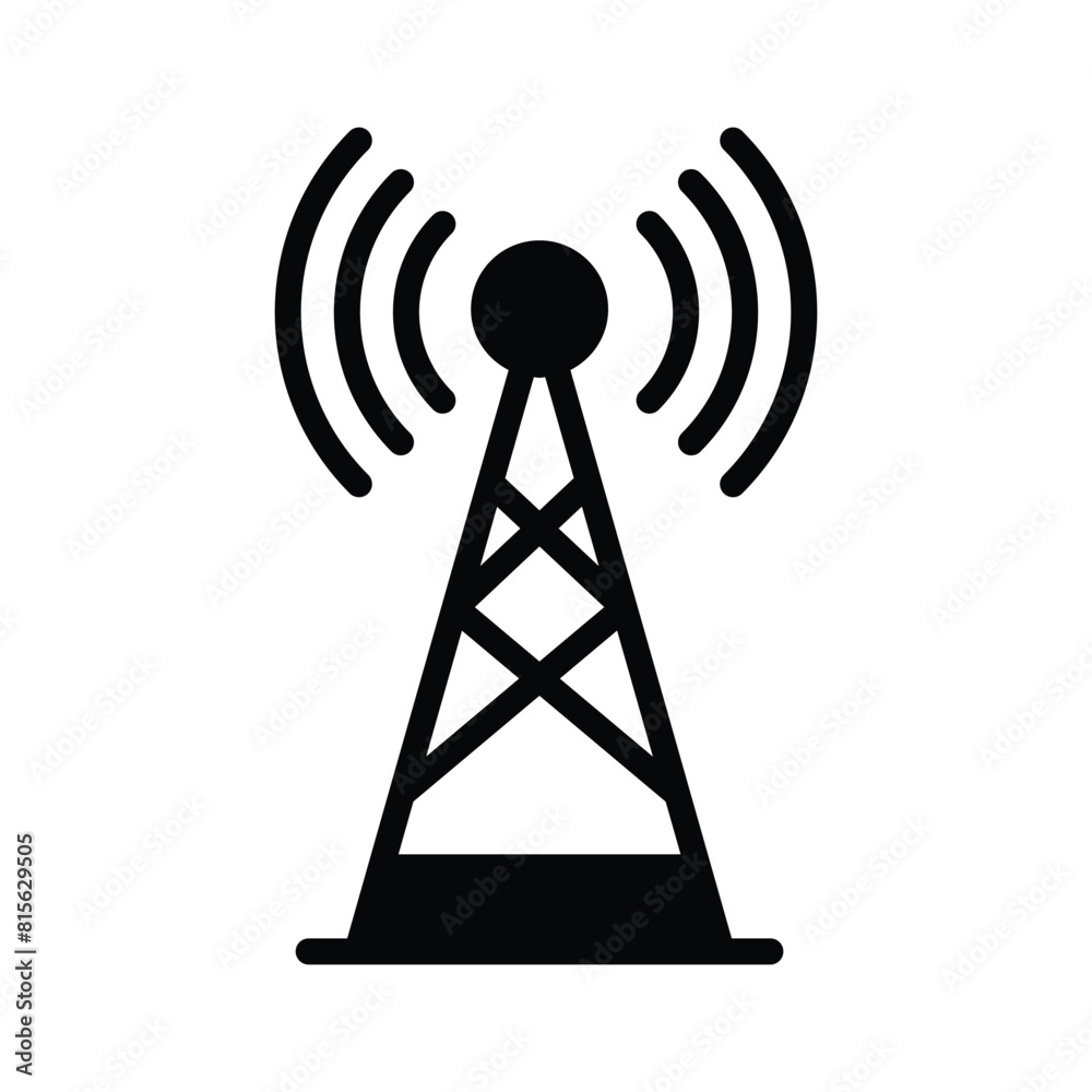 A broadband network antenna icon design, premium vector A broadband network antenna icon design, premium vector