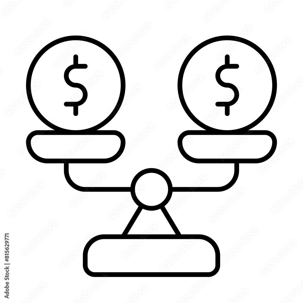 Scale Icon With Thine Line Style Scale Icon With Thine Line Style