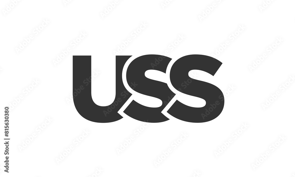 USS logo design template with strong and modern bold text. Initial based vector logotype featuring simple and minimal typography. Trendy company identity. USS logo design template with strong and modern bold text. Initial based vector logotype featuring simple and minimal typography. Trendy company identity.