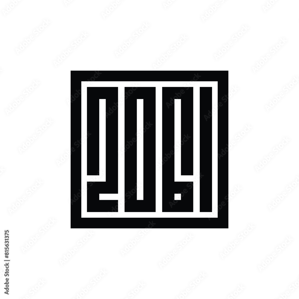 2061 Happy new year logo text design, geometric square shape typography, monogram logo vector illustration
2061 Happy new year logo text design, geometric square shape typography, monogram logo vector illustration