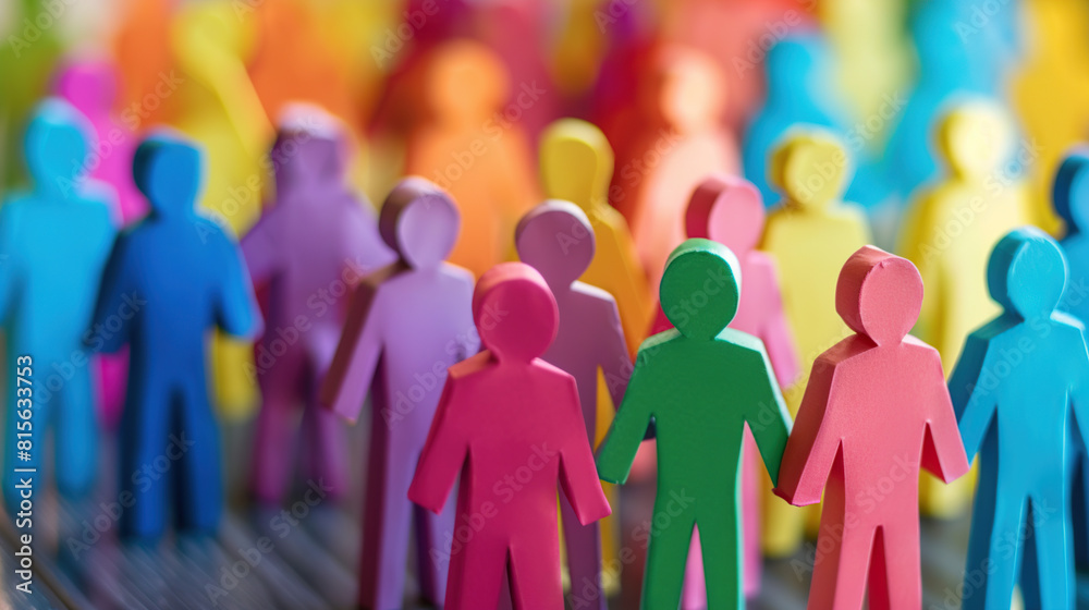 People of all colors holding hands, inclusive business mindset values dignity and respect for all individuals