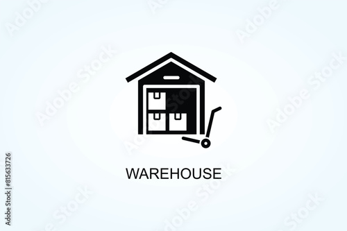Warehouse Vector  Or Logo Sign Symbol Illustration