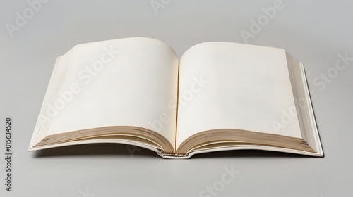 Open book with blank pages. white book mockup design 