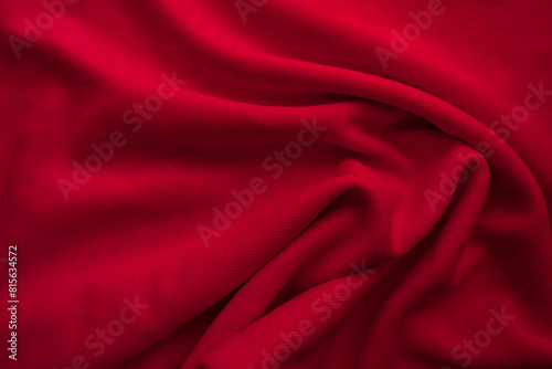 Wavy Cloth. Red fabric background