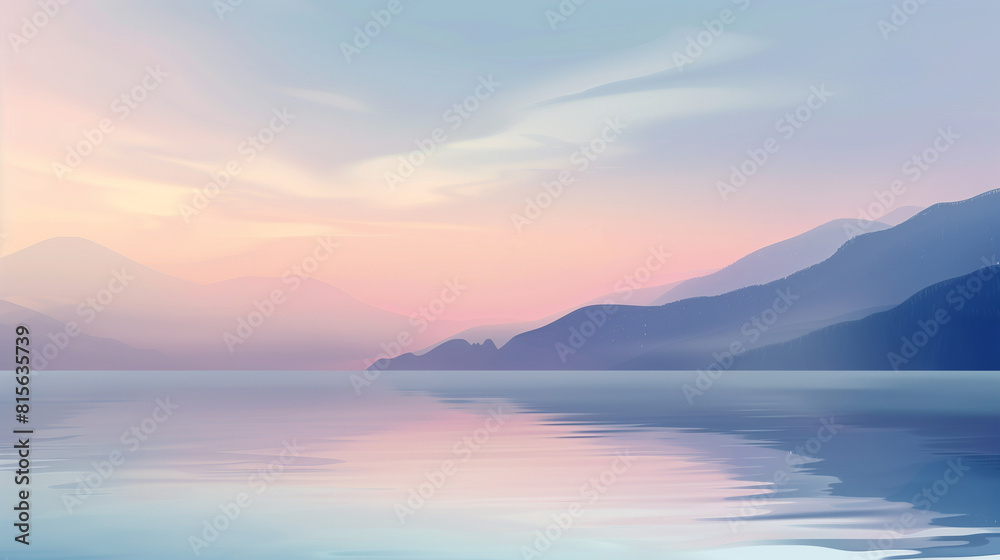 Naklejka premium Calm vector landscape background