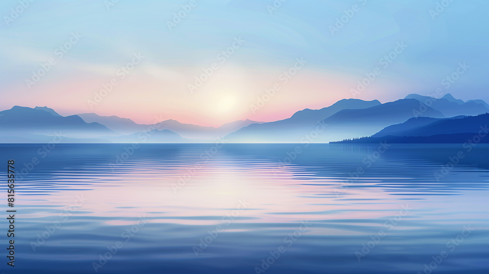 Fototapeta premium Calm vector landscape background