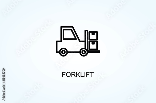 Forklift Vector  Or Logo Sign Symbol Illustration