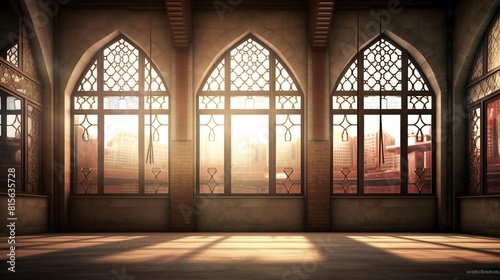 digital painting of Mosque on window