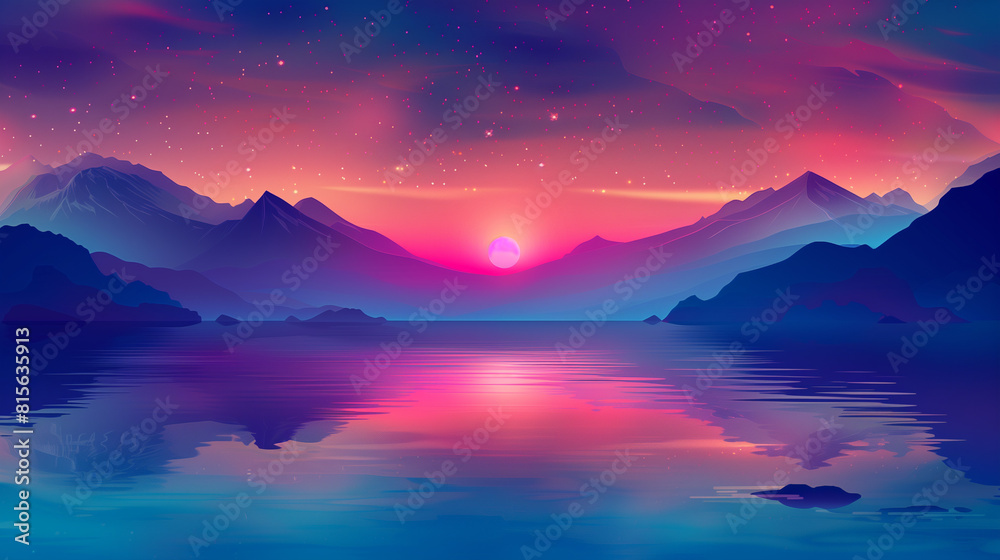 Calm vector landscape background Calm vector landscape background