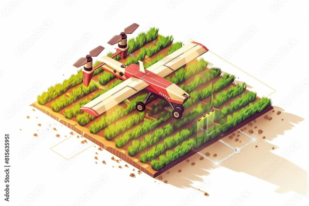 Advanced drone technology supports the operation of small, multifunctional farm equipment in modern agriculture, enhancing sustainable farming Advanced drone technology supports the operation of small, multifunctional farm equipment in modern agriculture, enhancing sustainable farming