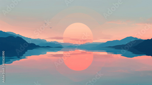Calm vector landscape background