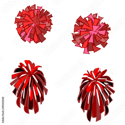 colorful pom-poms vector.
