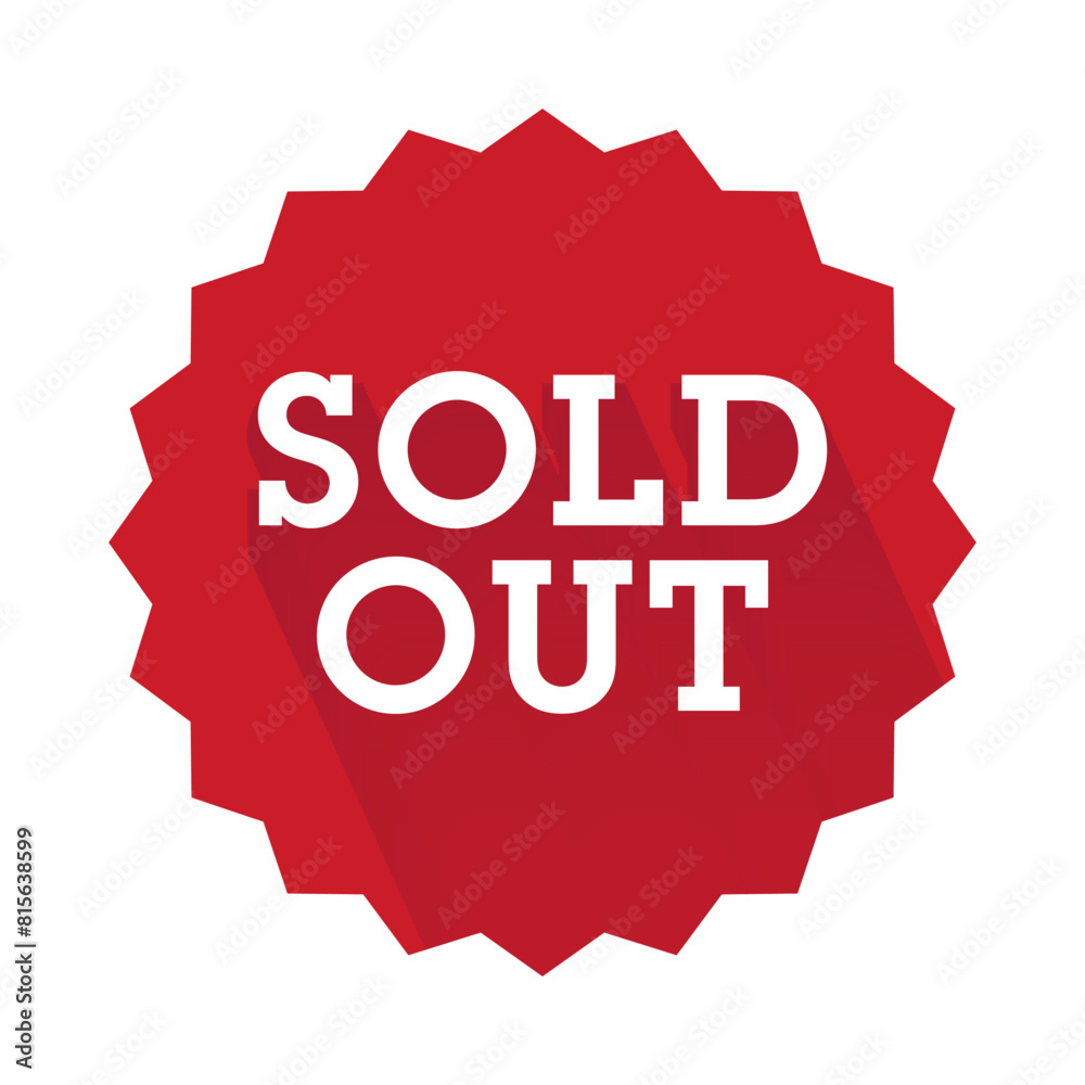 Sold out stamp design on white background Sold out stamp design on white background
