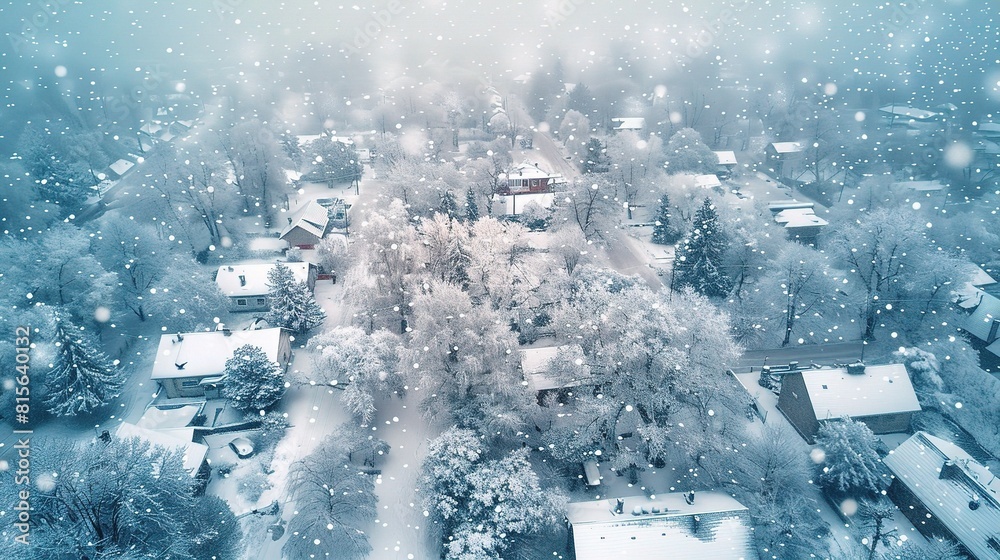Snowfall transforms the landscape into a winter wonderland Snowfall transforms the landscape into a winter wonderland