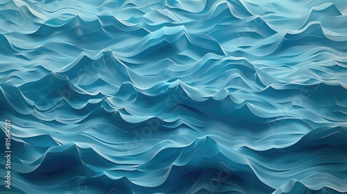 Background of stylish ocean waves in sea blue