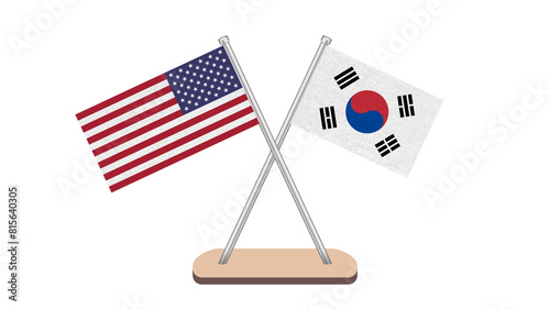 USA South Korea Flag