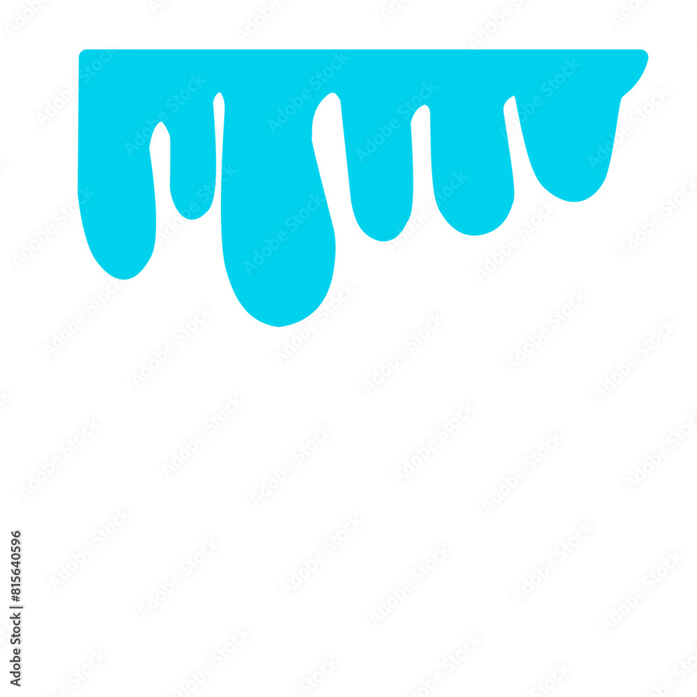 Ilustration Of Melting Blue Paint Ilustration Of Melting Blue Paint