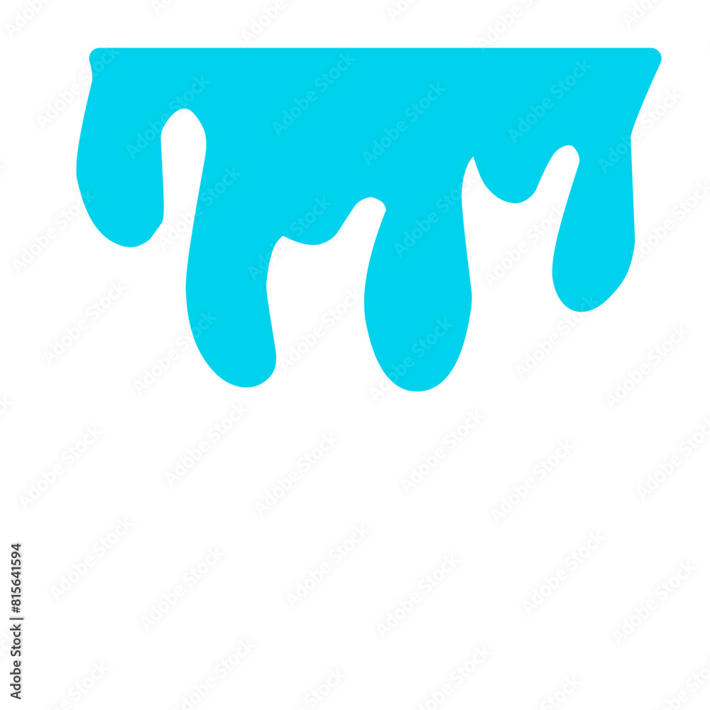 Ilustration Of Melting Blue Paint Ilustration Of Melting Blue Paint