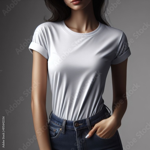 T shirt mockup woman posing for a picture model photography model photography.