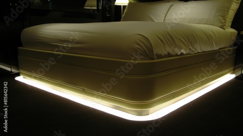  LED-lit under-bed storage drawers in the bedroom of an