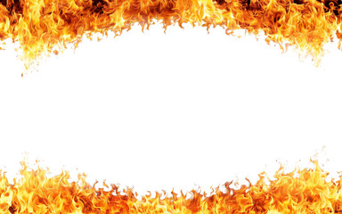 burning frame on a transparent background, mockup, space for text