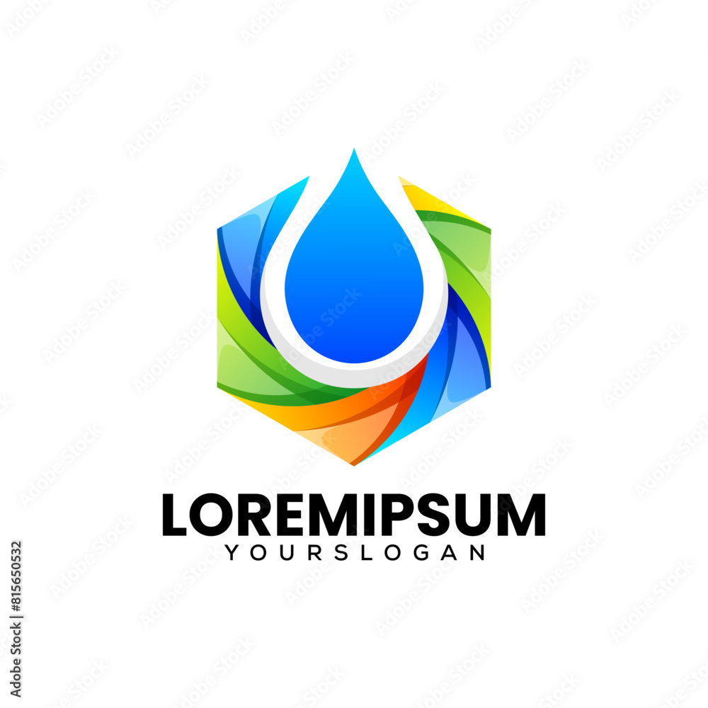 modern water icon logo design modern water icon logo design