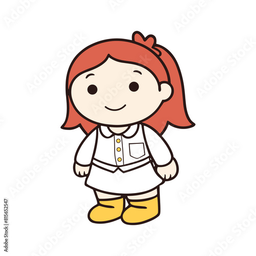 Baby girl going to school, baby girl in school uniform