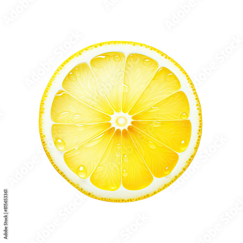 A fresh orange cut in half isolated on white background, slice of fresh half lemon isolated on transparent background