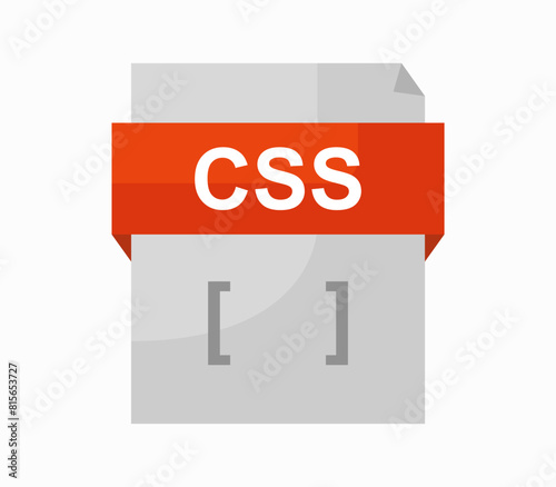 Blue and white CSS logo featuring a red ribbon across the top, designed to represent success
