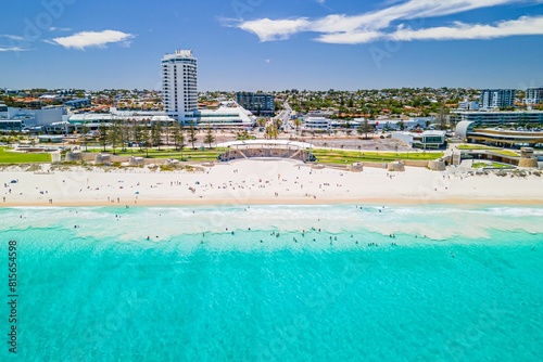 Vászonkép Aerial view of Scarborough Beach, Perth, Western Australia with the white sands