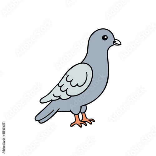 dove of peace, pigeon on white space, vector illustration of pigeon (ID: 815656571)