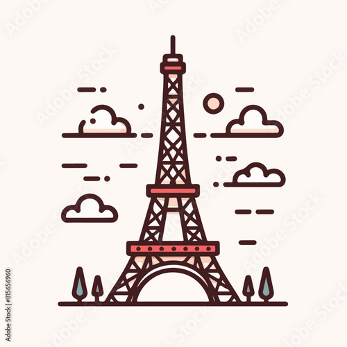 eifel tower vector eps