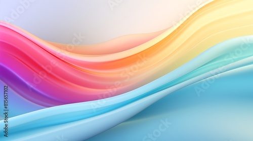 Abstract Fluid Colorful Gradient Waves in Soft Pastel Tones