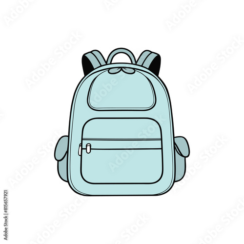 bag isolated on white, school bag vector illustration (ID: 815657921)