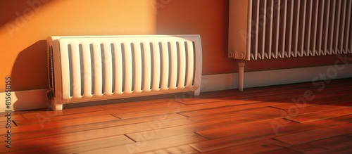 Wallpaper Mural Modern electric heater on floor at home Space for text. copy space available Torontodigital.ca